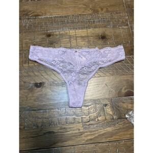 Victoria's Secret Body By Victoria Lace Front Thong Panty XXL Floral Print